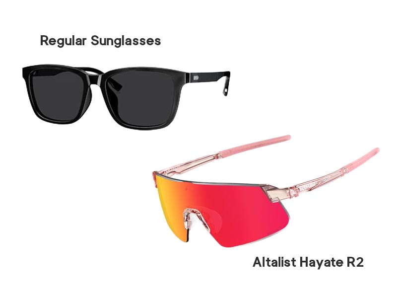 The difference between a regular vs sport sunglasses lens The difference between a regular vs sport sunglasses lens