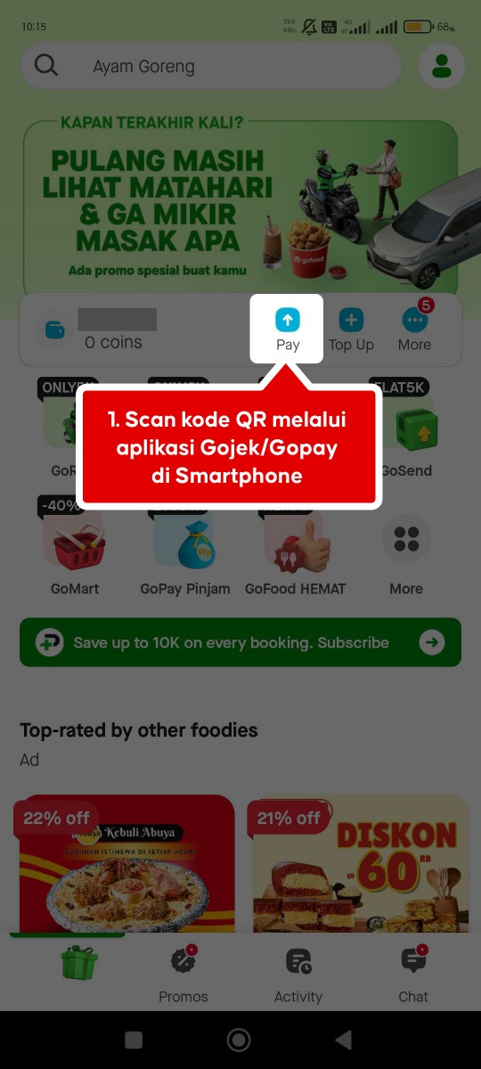 Cara pembayaran GoPay atau GoPay Later Cara pembayaran GoPay atau GoPay Later