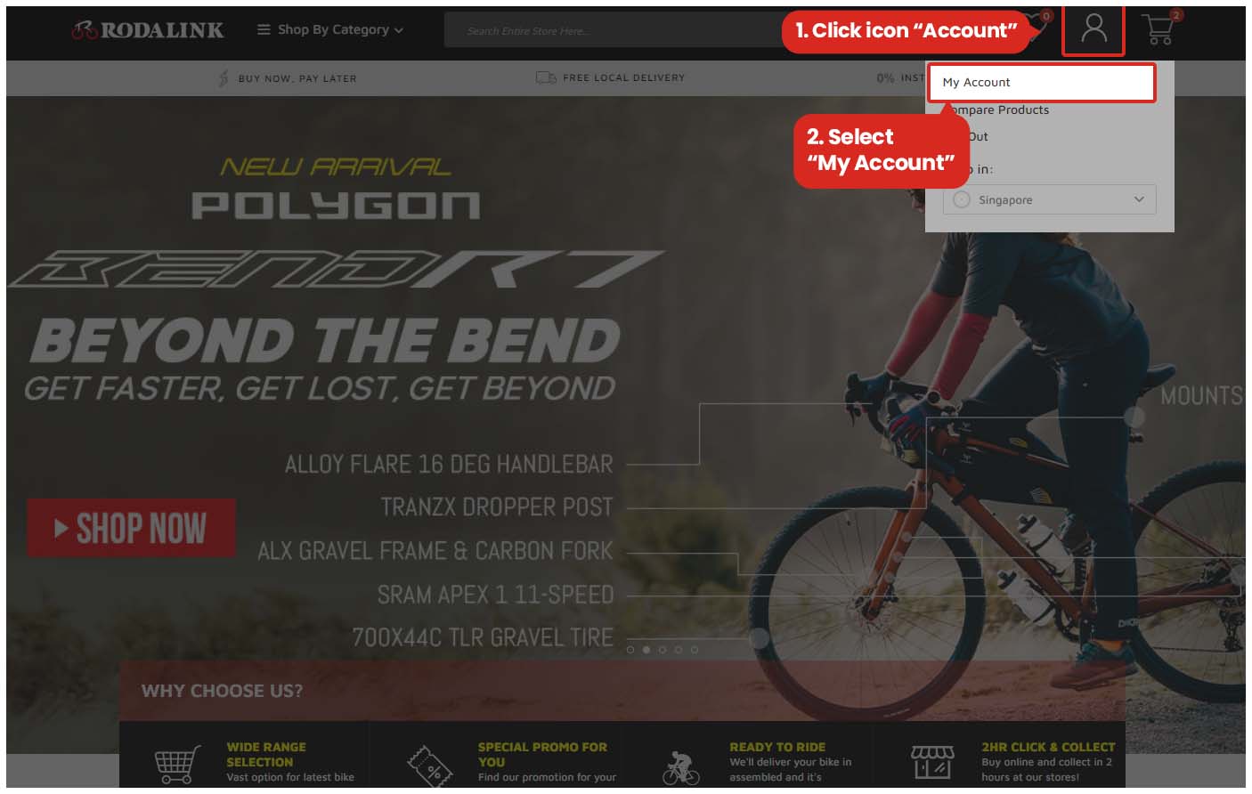 Steps to view your Rodalink coupon or voucher code Steps to view your Rodalink coupon or voucher code