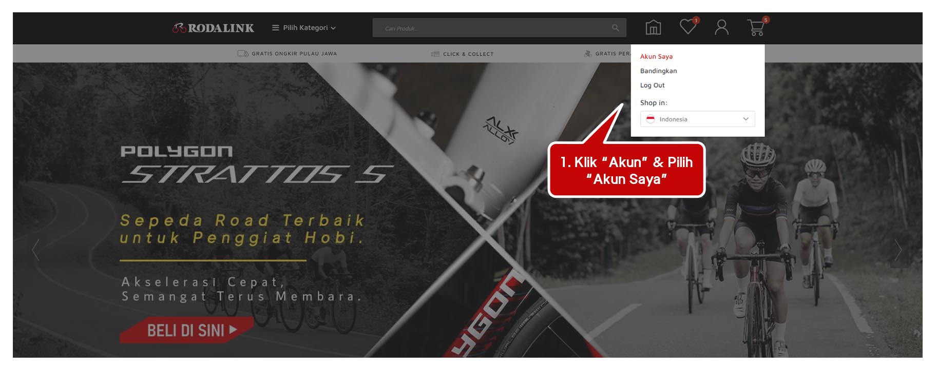 Login terlebih dahulu dan masuk ke “Akun Saya” Login terlebih dahulu dan masuk ke “Akun Saya”