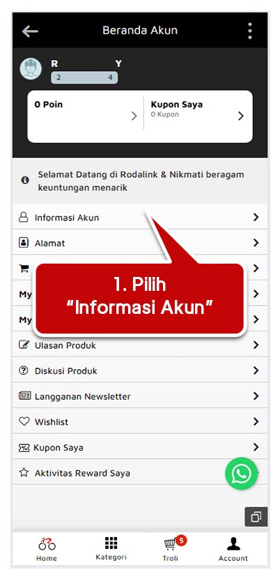 Melengkapi atau memperbarui informasi akun. Melengkapi atau memperbarui informasi akun.